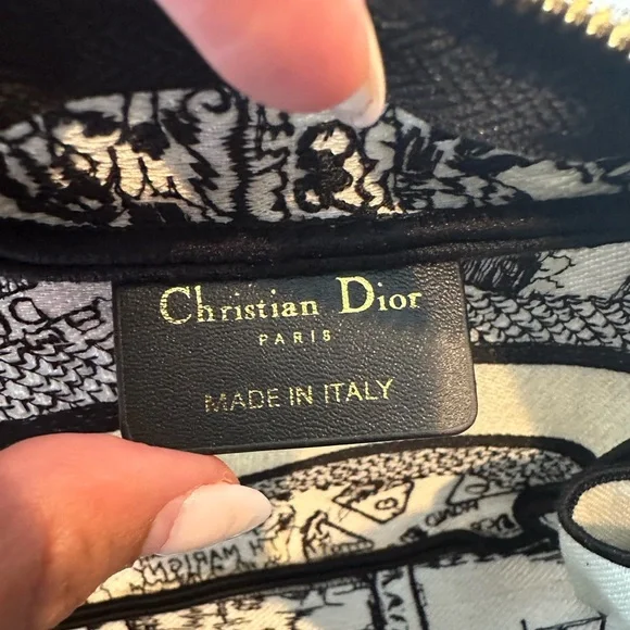 Christian Dior Embroidered Toile Pouch (Map de Paris) - Picture 5 of 15